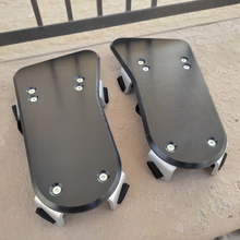 Charger l'image dans la galerie, Semelles de glisse avec pièces couleur alu et sangles noires 04.