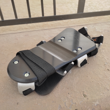 Charger l'image dans la galerie, Semelles de glisse version rail avec pièces couleur alu et sangles noires 06.