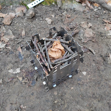 Charger l'image dans la galerie, Réchaud à bois en acier inoxydable – Photo 03
